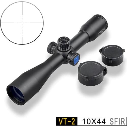 DISCOVERY VT-2 10X44SF Fixed Power Scope Mil Dot Reticle 1/4 lockable Turrets Optics RifleScope For Hunting