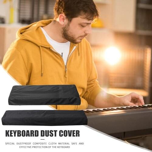 Durable Electronic Piano Cover Delicate Design For 61/88 Key Electronic Digital Piano Dustproof Foldable Keyboard Cover Black