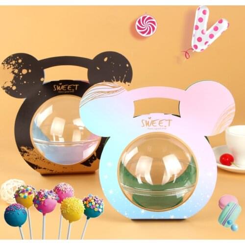 Transparency Mousse Cake Ball Box PP Cake Packing Tools Dessert Fruit Round Box Display Box Take Out Christmas Food Container