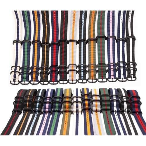 Nylon Watch Band NATO Army Sports Watch Nato Strap Fabric Nylon Strap Belt for 007 James Bond Watch Bands Colorful Rainbow