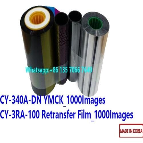 1set Compatible DNP CY-340A-DN YMCK & CY-3RA-100 Retransfer Made in Korea CY-340-100D for DNP CX330 CX D80 ID Card Printer