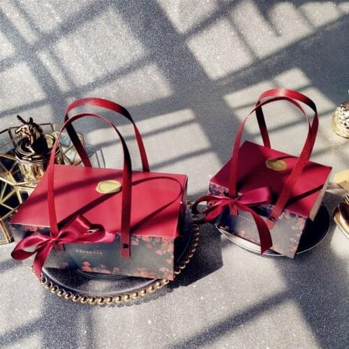 Candy Cake Gift Box With Ribbon Chocolate Gift Box Packaging For Birthday Party Mid-Autumn Day Gift Box