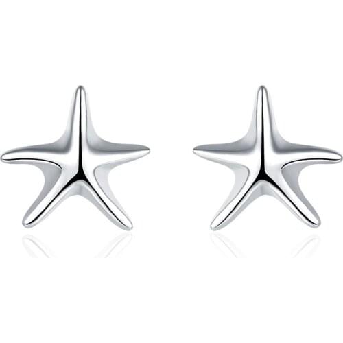ZEMIOR Starfish Earring Star Shape Simple Stud Aesthetic Earring Send Girl Friend Birthday Jewelry Gift Counter Quality Hot Sell