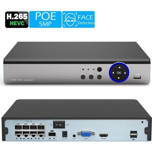 ViewEye 4CH 8CH 1080P 48V POE NVR XMEYE 802.3af P2P ONVIF Network Video Recorder Full HD 5.0MP for POE IP Camera CCTV Security