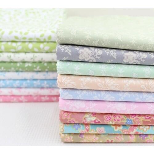 SMTA 100% Cotton Fabric Flower Fat Quarter For Sewing Clothes Bedding Quilting Patchwork Crafts Tissu