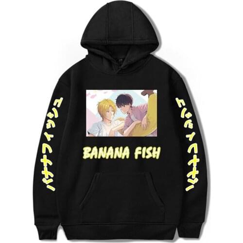 Anime Banana Fish Men/Women Hoodie Ash Lynx Printed Harajuku Fashion Hooded Sweatshirt Pullover Unisex Streetwear Clothes Coat