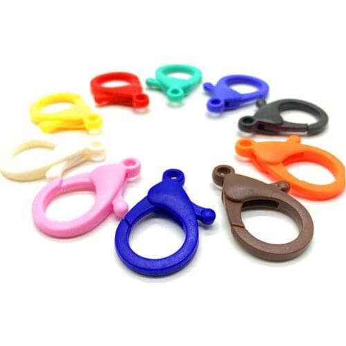 10Pcs 24x35mm Color Acrylic Lobster Clasp Hooks End Clasps Connectors for Necklace&Bracelet Key Chain DIY Jewelry Accessories