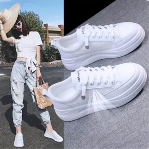 2021 Fashion Mesh Casual Shoes Flats Women Lace Up Dames Sneakers Platform Round Toe Zapatillas Casual Mujer For Summer Spring
