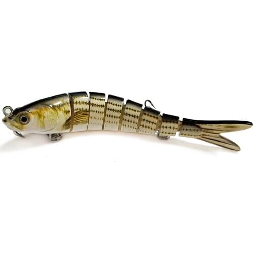 2019 Hard Fishing Lure 14CM 25g Multi Jointed 3D Eyes Lure 8-Segment Hard Lure Crankbait With 2 Hook Fishing Baits