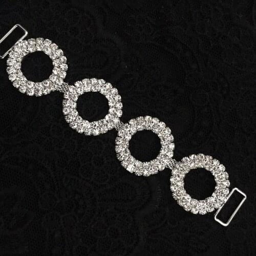 1 Piece 11.5cm Length Shining Rhinestone Bikini Connector Buckle Chain
