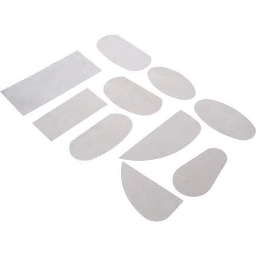 Pottery Clay Steel Scraper Steel Serrated Scraper Steel Cutter Ceramic Tools for Polymer Clay Scraper Pottery Tools 10PCS