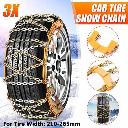 2/3/4x Wheel Tyre Tire Chain Car Truck Anti-skid Snow Chains Ice Chain Steel Auto Wheel Belts For Ice Snow Mud Safe Driving