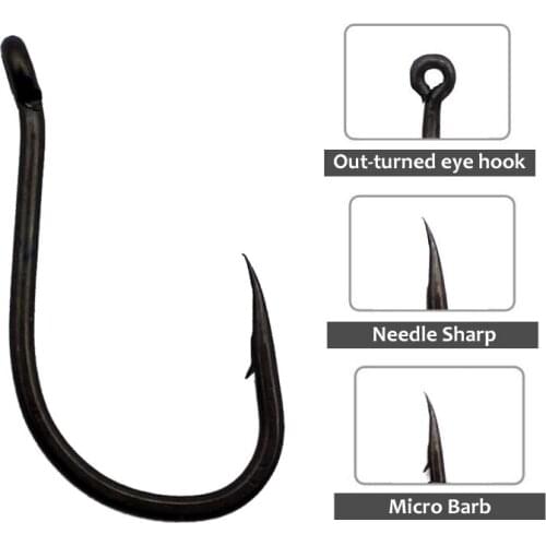 25PCS Carp Fishing Multi Size Hook Jig Head Barbed Carp Hook Fishing Baitholder Curved Crankbaits Chod Rig Hook Lure Accessories