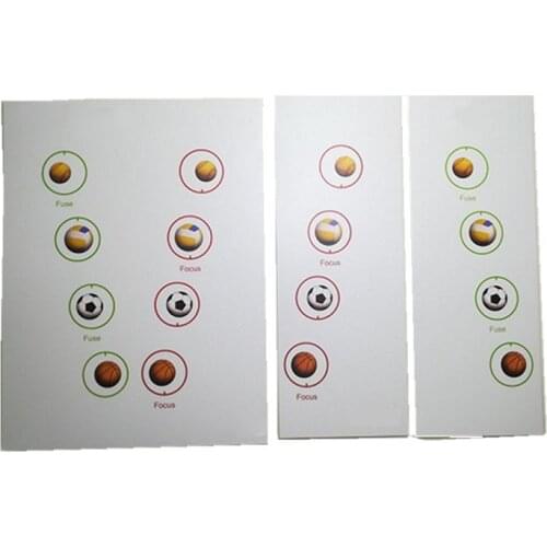3Pcs Visual Vision All Sports Fixation Cards Training Card Fusional Convergence Divergence Amblyopia Strabismus