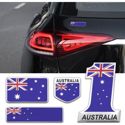 3D Aluminum Metal Australia Flag Logo Car Stickers Emblem Badge Tail Decal Car Styling Accessories For toyota Hyundai Holden VW