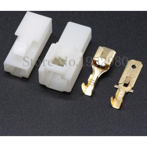 50set/lot 6.3MM 1P Electrical Vehicle Car Automobile and Motor Cycle Connector ( Male+Female+Terminal ) for High Current