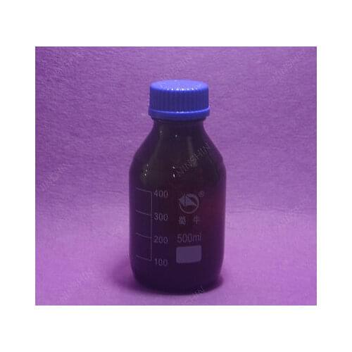 500mL Amber Brown Reagent Bottle with Cap Autoclavable, Heavy Wall,lab Glassware
