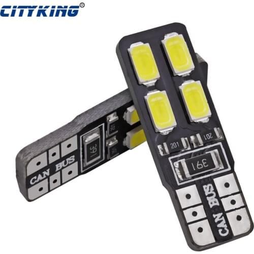 500 x T10 led 8smd Canbus bulb 194 168 W5W led 5630 5730 t10 8LED Car Side Wedge Light Bulb Error Free Auto Car clearance light