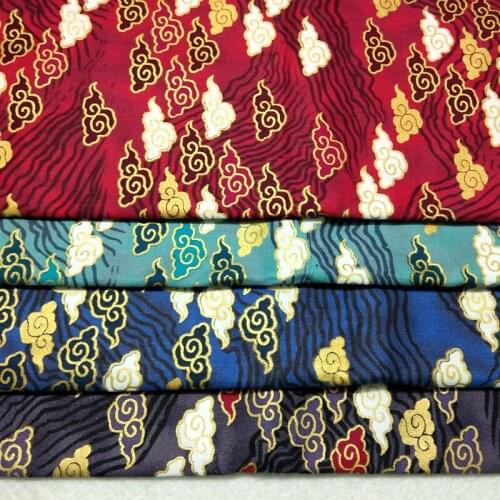 50x160cm Gold Stamping Lucky Wind Japanese Kimono Printed 100% Cotton Fabric patchwork baby cloth party home decoration