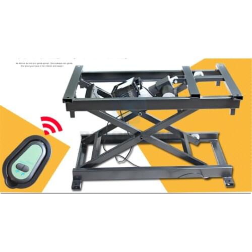 Free shipping Smart custom home accessories Wired wireless electric lift coffee table dining table hardware folding iron frame