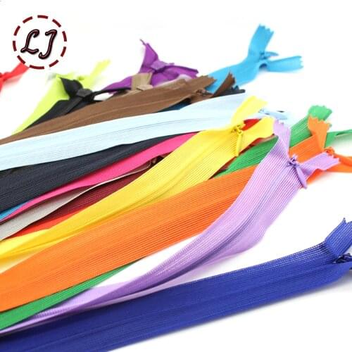 Brand 12pcs/lot Invisible zipper 25cm/40cm/60cm Back cushion Skirt Hidden 3# Nylon Zipper for sewing/Garment accessories DIY