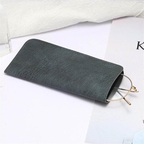 Hot Unisex Soft PU Leather Reading Glasses Case Sunglasses Eyeglasses Pouch Portable Pure Color Eyewear Protector Accessories