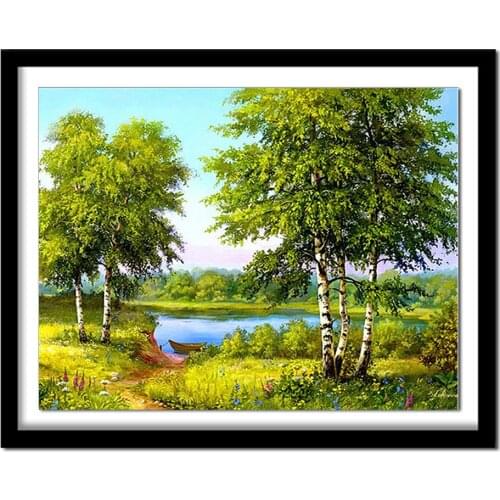Diamant painting Diamond Painting Cross Stitch Tree Scenic Full Square Rhinestones 5D DIY Diamond Embroidery 5D diamond