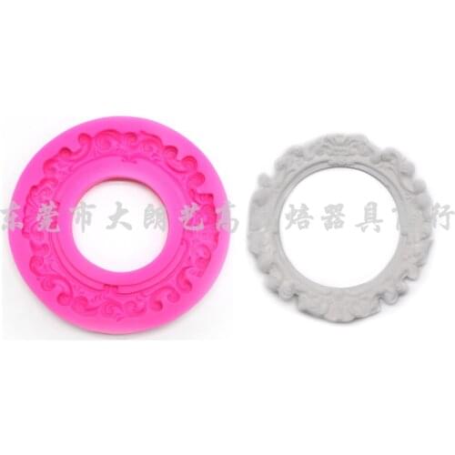 Flower Wreath Shape Silicone Cake Mold Fondant Paste DIY Pressing Silicone Cake Decorating Molds For Chocolate Candy Gummy H712