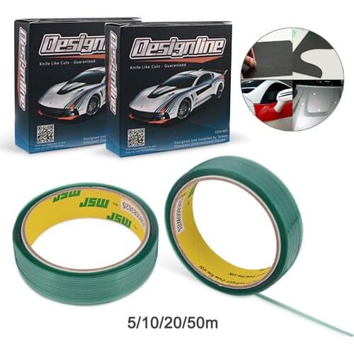 FOSHIO 2 Roll/Set Car Wraps Cut Knifeless Tape Carbon Fiber Vinyl Pattern PVC Design Line Window Tints Sticker Film Cutting Tool