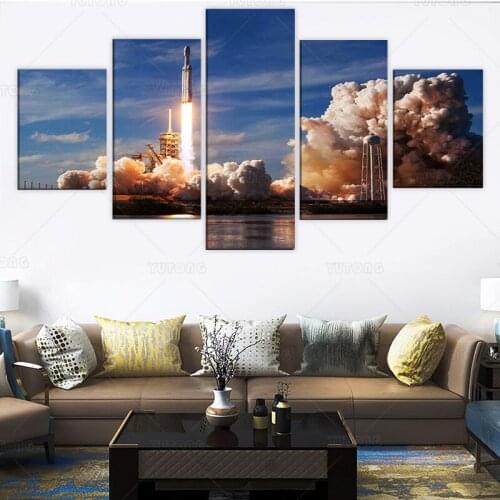 Canvas Painting Wall Art Poster Home Decoration Posters And Prints Rocket Launch Falcon Space Pictures Home Decor