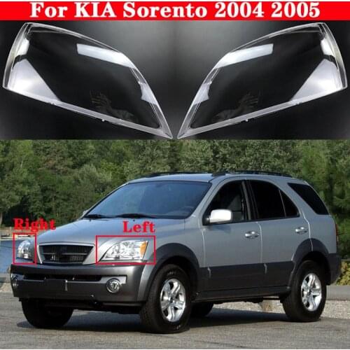 Car Front Headlight Cover Auto Headlamp Lampshade Lampcover For KIA Sorento 2004 2005 Head light Covers glass Lens Shell Caps
