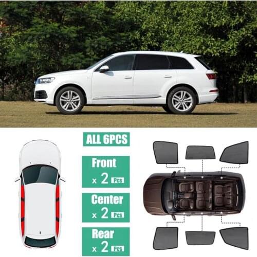 Side Windows Magnetic Sun Shade UV Protection Ray Blocking Mesh Visor Fit For Audi Q7 2016-2018