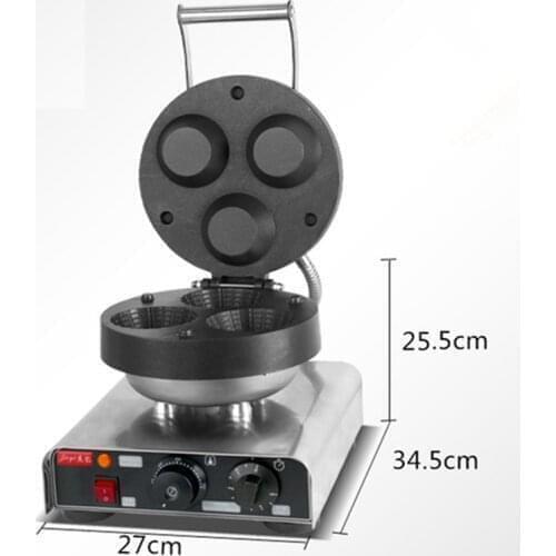 New Arrival Commercial Use Snack Machines Ice Cream Cone bowl shape Making Machine Electric Waffle Cone Maker For Sale