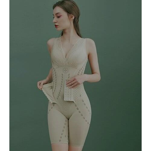 New Women Shaper Slimming Waist Corset Magnetic Bodysuits Open Butt Underwear