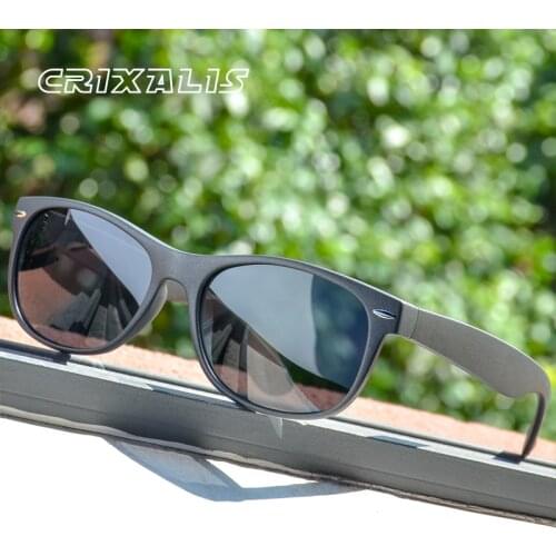 CRIXALIS Oval Polarized Sun glasses For Men 2021 Retro Black TR90 Anti-glare Driving Sunglasses Women Male UV400 Vintage Shades