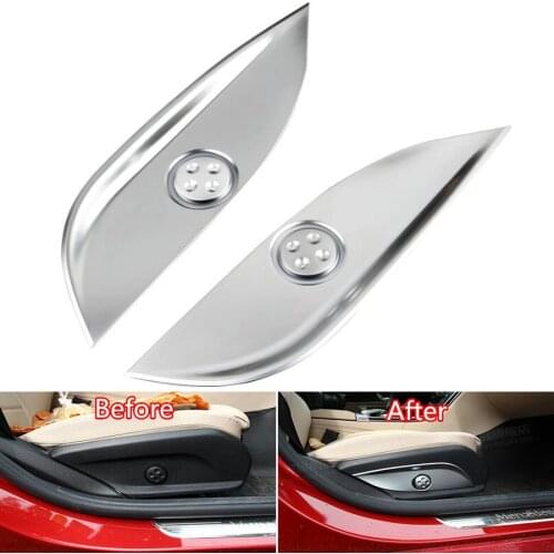 Car Seat Adjust Button Panel Cover Trim Styling Fit For Mercedes Benz GLC/CLS/E/C Class W205 W213 2015 2016 Car Accessories ABS