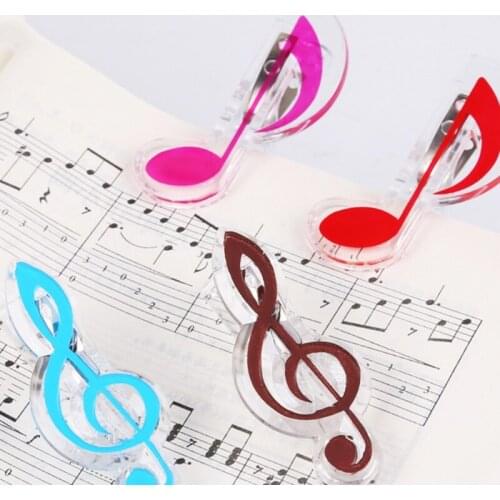 Piano Music Notation Clip Book Clip File Folder Eighth Note Treble Plastic Transparent Food Sealing Folder Clothes Clip