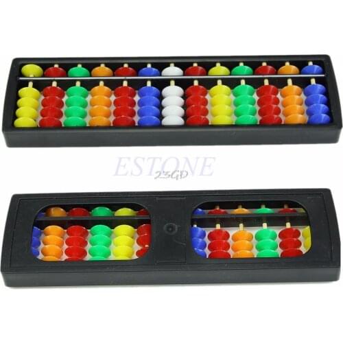 Portable Arithmetic Soroban Colorful Beads Mathematics Calculate Chinese Abacus