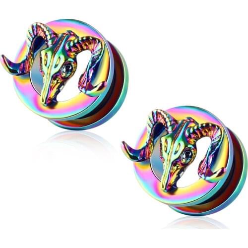 Plug & Tunnel Ear Piercings Stainless Steel Ear Plugs Piercing de orelha Ear Stretched Piercing Tunnels Expander penetran