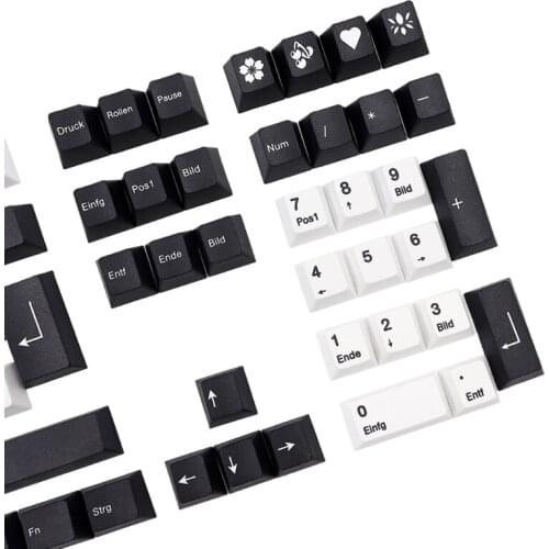 R58A Cherry Theme Keycap PBT Standard Dye Sublimation Process Keycap 109 pcs Cherry Profile for Mx Switches Gk61 64 68 96 108