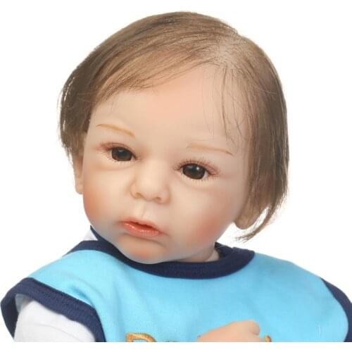 50cm Realistic Silicone Reborn Baby Dolls Boys Boneca Reborn Corpo Inteiro Silicone Lifelike Bebe Reborn Silicone Birthday Gift