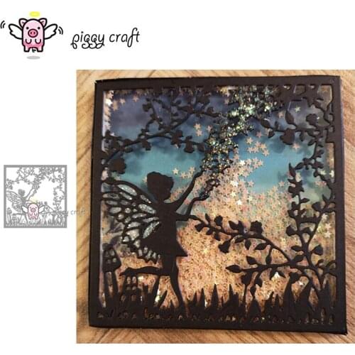 Piggy Craft metal cutting dies cut die mold Fairy elf jungle frame Scrapbook paper craft album card punch knife art cutter die