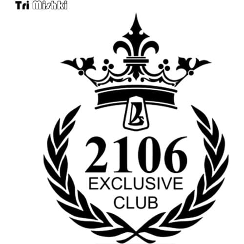 Tri Mishki HZX125# 18.6*15cm 1-5 pieces car sticker vaz lada 2106 Exclusive Club auto car stickers