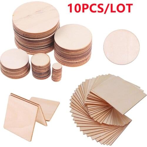 10 Pcs/set DIY Handmade Wood Chip Crafts Wood Board Technology Small Production Handmade Materials Arts Painting Staining Crafts