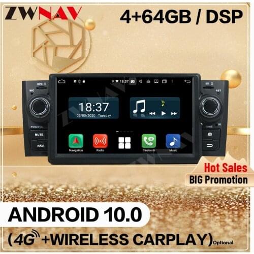 128 Carplay 2 Din For Fiat Grande Punto Linea 2007 2008 2009 2010 2011 2012 Android Player Audio Radio GPS Head Unit Auto Stereo