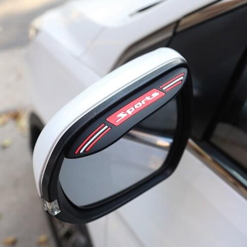2 Pcs Car Rearview Mirror Rain Eyebrow Rain-proof Eyebrows For Automobile General Mirrors Car Decoration Rearview Mirror Sticker