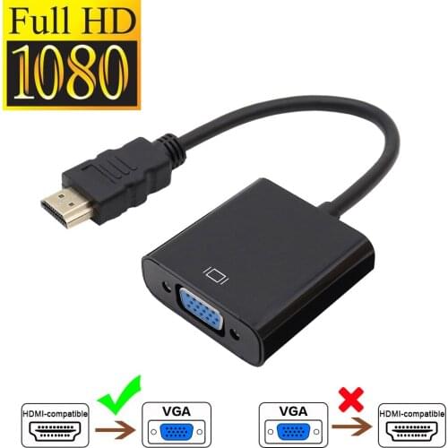 HD 1080P HDMI to VGA Cable Converter Digital Analog For PC Laptop Tablet HDMI Male To VGA Famale Converter Adapter
