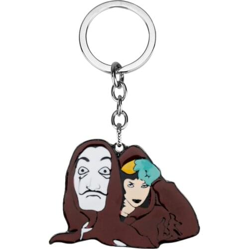 La Casa De Papel Season Character Keychain Enamel Jewelry Movie Paper House Cartoon Key Chain Men Keys hanging Trinket Gifts