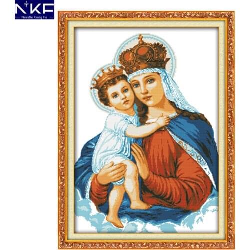 GG The deep love of mon and daughter handcraft needlepoint kits counted stamped canvas cross stitch sets for home decoration