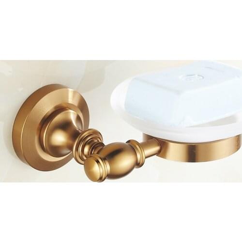 Space Aluminum bathroom wall mounted soap dishes box, European soap box rack vintage soap dishes for shower gold plated